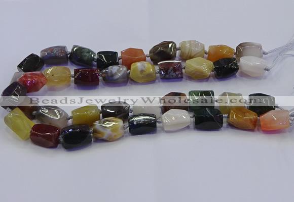 CNG6937 12*16mm - 15*20mm faceted nuggets mixed Botswana agate beads