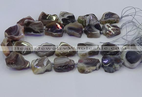 CNG6942 15.5 inches 18*25mm - 25*35mm freeform Botswana agate beads