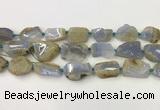 CNG6948 15.5 inches 18*20mm - 22*30mm freeform blue chalcedony beads