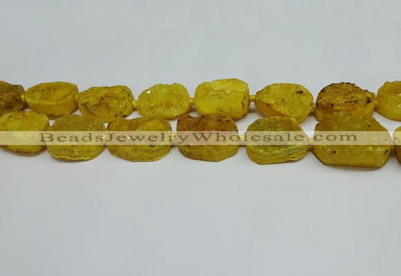 CNG7022 15.5 inches 20*28mm - 25*35mm freeform druzy agate beads