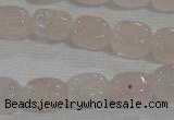 CNG704 15.5 inches 10*14mm nuggets rose quartz beads wholesale