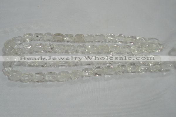 CNG705 15.5 inches 10*14mm nuggets white crystal beads wholesale