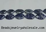 CNG7094 25*35mm - 35*45mm faceted freeform blue spot stone beads