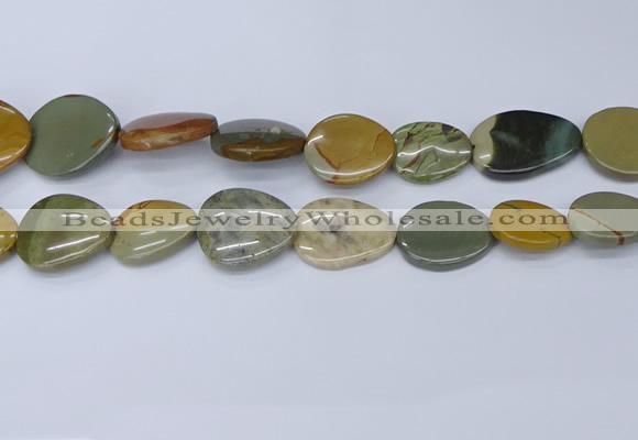 CNG7112 18*25mm - 30*40mm freeform wildhorse picture jasper beads