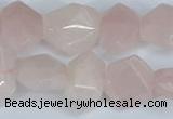 CNG7145 15.5 inches 8*12mm - 13*18mm faceted nuggets rose quartz beads