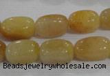 CNG717 15.5 inches 10*16mm nuggets yellow jade beads wholesale