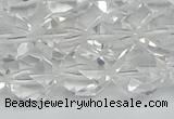 CNG7213 15.5 inches 12mm faceted nuggets white crystal beads