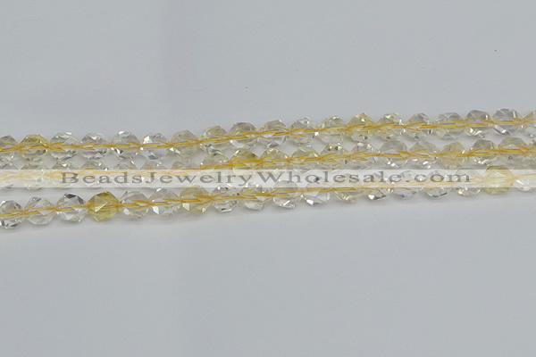 CNG7230 15.5 inches 6mm faceted nuggets citrine gemstone beads