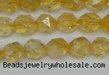 CNG7236 15.5 inches 8mm faceted nuggets citrine beads wholesale