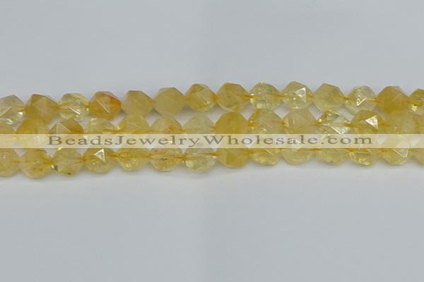 CNG7238 15.5 inches 12mm faceted nuggets citrine beads wholesale