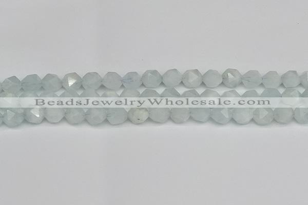 CNG7261 15.5 inches 8mm faceted nuggets aquamarine beads