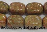 CNG728 15.5 inches 15*18mm nuggets New unakite beads wholesale