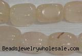 CNG729 15.5 inches 15*18mm nuggets rose quartz beads wholesale