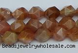 CNG7295 15.5 inches 6mm faceted nuggets sunstone beads