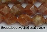 CNG7297 15.5 inches 10mm faceted nuggets sunstone beads