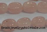 CNG734 15.5 inches 12*18mm nuggets rose quartz beads wholesale