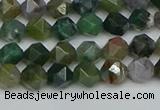 CNG7340 15.5 inches 6mm faceted nuggets Indian agate beads