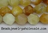 CNG7366 15.5 inches 8mm faceted nuggets yellow opal beads