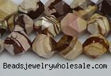 CNG7381 15.5 inches 8mm faceted nuggets zebra jasper beads