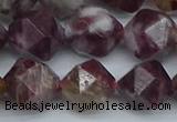 CNG7413 15.5 inches 12mm faceted nuggets tourmaline beads