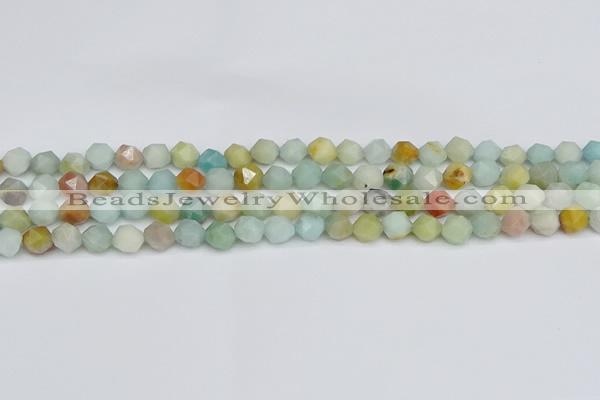 CNG7415 15.5 inches 6mm faceted nuggets amazonite beads