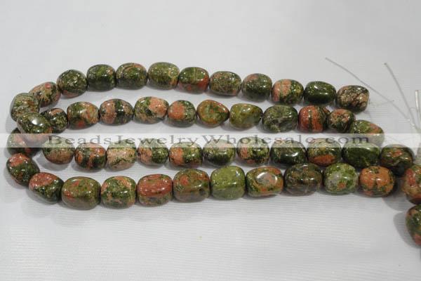 CNG742 15.5 inches 15*18mm nuggets unakite beads wholesale