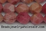 CNG7422 15.5 inches 10mm faceted nuggets rhodochrosite beads