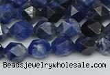 CNG7435 15.5 inches 6mm faceted nuggets sodalite gemstone beads