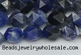 CNG7436 15.5 inches 8mm faceted nuggets sodalite gemstone beads