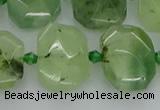 CNG7452 12*16mm - 15*20mm faceted freeform prehnite beads