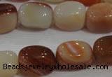 CNG746 15.5 inches 13*18mm nuggets line agate beads wholesale