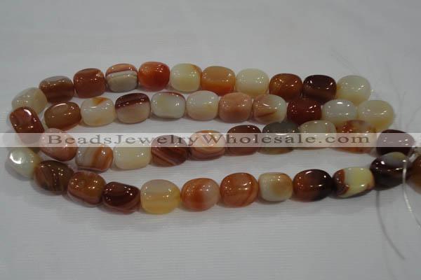 CNG746 15.5 inches 13*18mm nuggets line agate beads wholesale