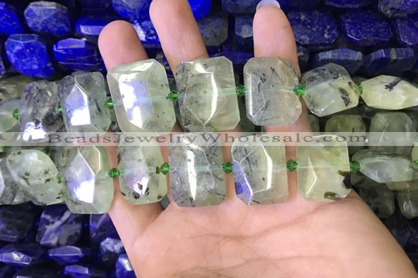 CNG7475 15.5 inches 18*25mm - 20*28mm faceted freeform prehnite beads