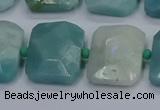 CNG7477 15.5 inches 18*25mm - 20*28mm faceted freeform amazonite beads