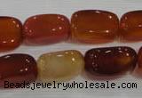 CNG751 15.5 inches 12*20mm nuggets red agate beads wholesale