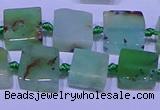 CNG7549 12*14mm - 14*15mm freeform Australia chrysoprase beads