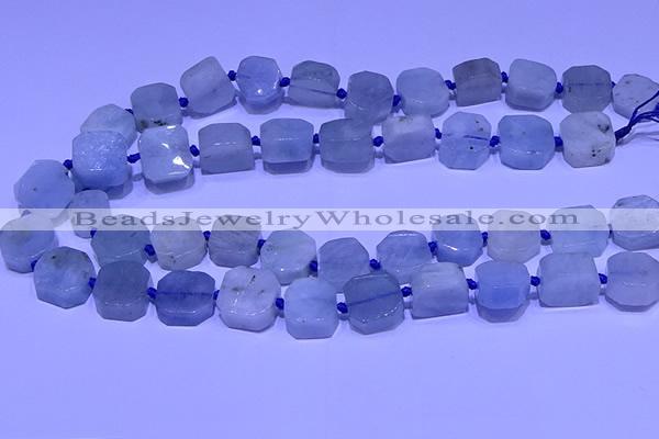 CNG7603 15.5 inches 12*14mm - 15*16mm freeform aquamarine beads