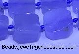 CNG7604 15.5 inches 14*15mm - 15*16mm freeform blue chalcedony beads