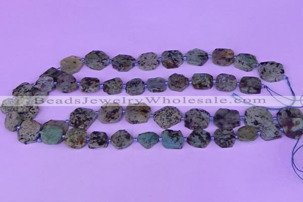 CNG7616 15.5 inches 10*12mm - 15*16mm freeform African Turquoise beads