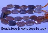 CNG7624 20*30mm - 22*32mm faceted freeform sunstone beads