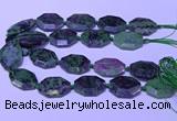 CNG7626 20*30mm - 22*32mm faceted freeform ruby zoisite beads