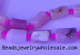 CNG7638 15.5 inches 5*7mm - 8*10mm nuggets pink opal beads