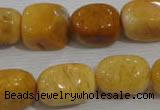 CNG765 15.5 inches 13*18mm nuggets yellow jade beads wholesale