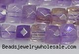 CNG7658 15.5 inches 8*8mm faceted nuggets ametrine beads