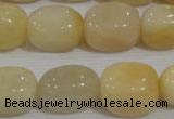 CNG767 15.5 inches 13*18mm nuggets yellow jade beads wholesale