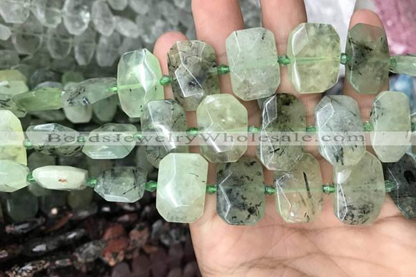 CNG7754 13*18mm - 15*25mm faceted freeform prehnite beads