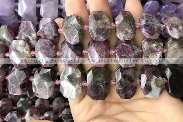 CNG7759 13*18mm - 15*25mm faceted freeform tourmaline beads