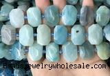 CNG7769 13*18mm - 15*25mm faceted freeform amazonite beads