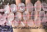 CNG7776 13*18mm - 15*25mm faceted freeform rose quartz beads