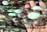 CNG7817 13*18mm - 18*25mm faceted freeform Australia chrysoprase beads